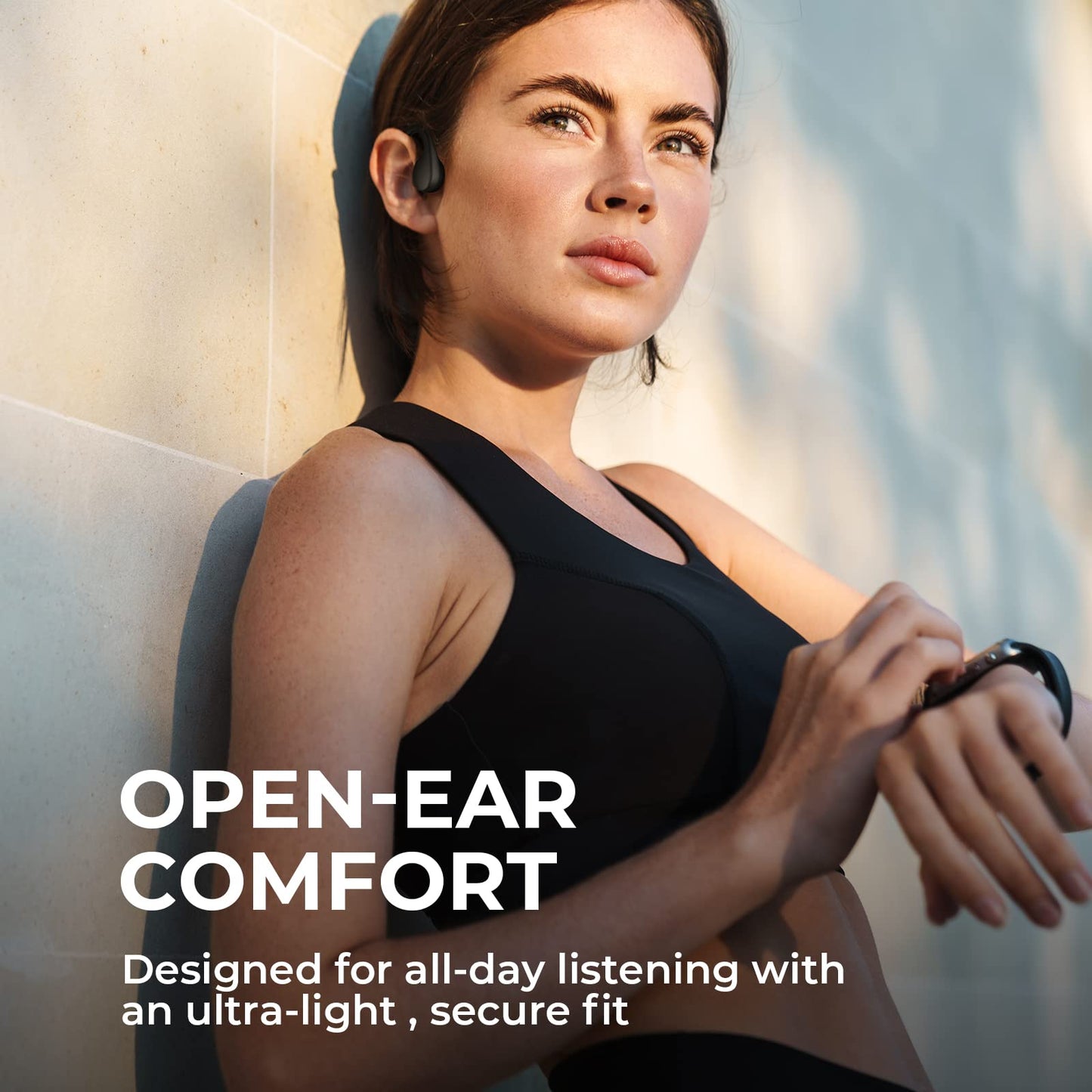 The TELNP waterproof swimming bone conduction headphones are designed with Bluetooth 5.3 technology. These IPX8 underwater headphones come with 32G of MP3 storage for a seamless swimming experience.