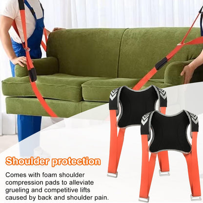 4 Pieces Moving Straps, Polyester Moving Straps for Furniture Movers, Multipurpose Furniture Moving Straps, Double Shoulder Dolly Transport Straps, Suitable for Moving Furniture.