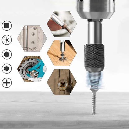 SE22 Screw Extractor for damaged screws, screw remover, tool for removing broken screws with separate polishing and magnetic extension bit holder for damaged screws.