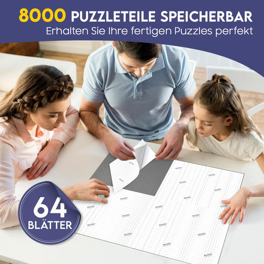 Nariolar Ultra Adhesive Puzzle Sticker, 64 super puzzle adhesive to preserve 8 x 1000 piece puzzles and protect the puzzles in just a few minutes.