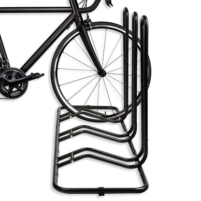 Schramm® bike stand expandable in black floor stand free-standing bike rack stand parker bike parking stand multi-bike rack, Size: For 3 bikes