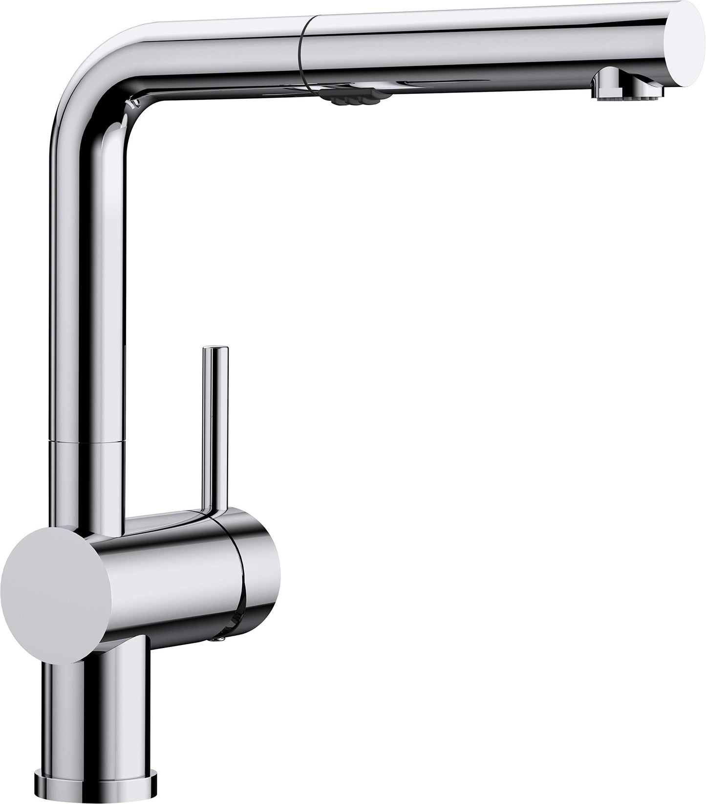 BLANCO LINUS-S Vario | Kitchen tap in chrome | High pressure | With pull-out hose | Switch from clear stream to spray stream | Backflow preventer | Ensured water quality & water-saving