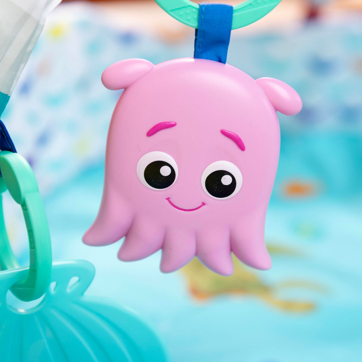 Bright Starts, Disney Baby, Finding Nemo playmat with play gym, lights, over 20 minutes of melodies, a Dory finger puppet, and more.