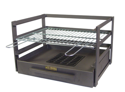 Imex El Zorro 71475.0 Grill drawer with galvanized grill, black, 57 x 41 x 35 cm.