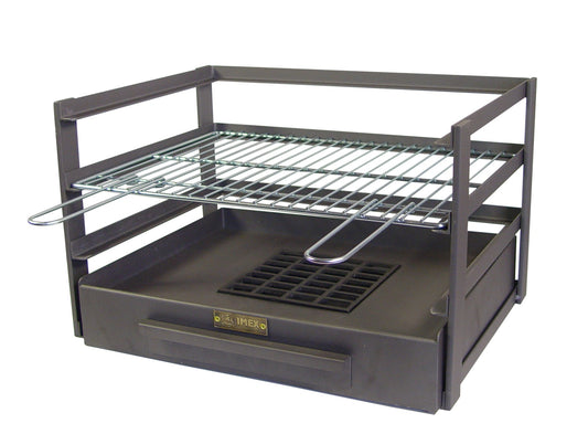 Imex El Zorro 71475.0 Grill drawer with galvanized grill, black, 57 x 41 x 35 cm.