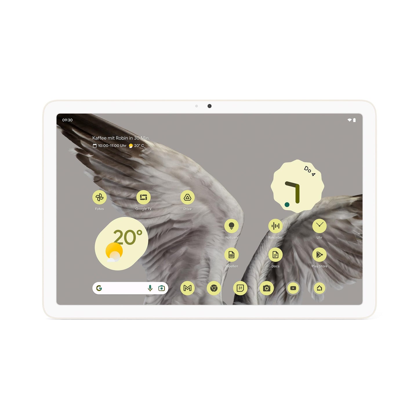 Google Pixel Tablet - Android tablet with 11" display and long-lasting battery life - 8GB RAM - 256GB storage - Porcelain