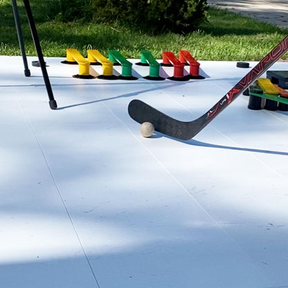 Hockey Revolution Essentials Kit - Swedish wooden stickhandling balls with hockey pucks and durable plastic puck - training tools without bounce.