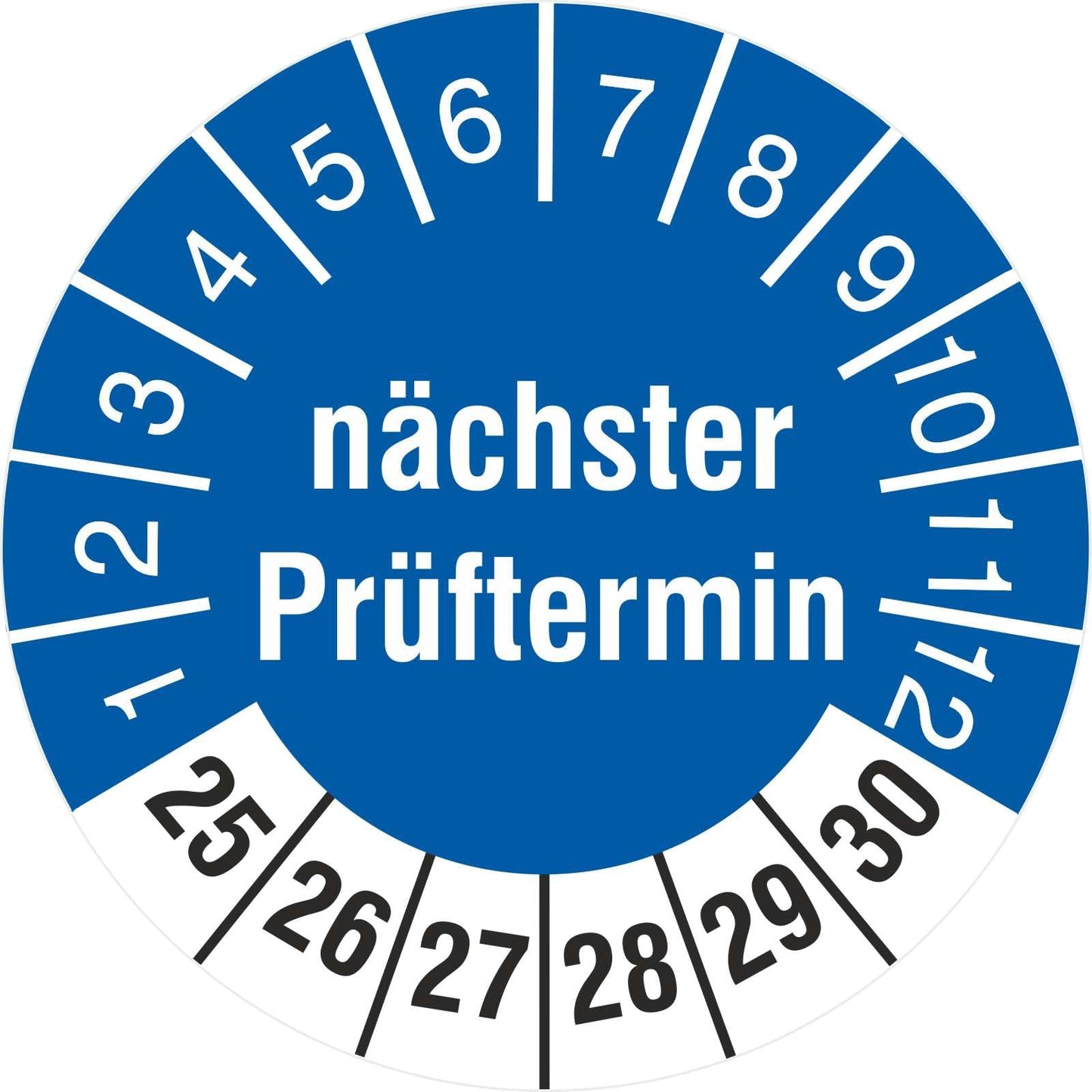 200 inspection labels 30 mm next inspection date next inspection 2025-2030 inspection sticker