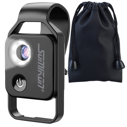 Somikon Mobile Microscope: Microscope attachment lens for smartphones, 200x magnification, 6 LEDs (smartphone magnifier, pocket microscope, iPad holder)