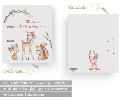 artpin® Collectible Folder Kindergarten A4, my kindergarten time - children's folder for 350 sheets collecting folder for girls woodland animals O2