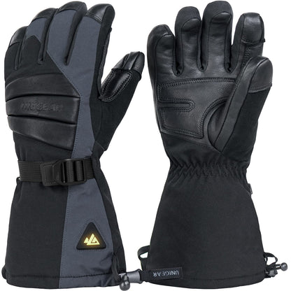 Unigear heated gloves with quick charging for women and men, warm winter gloves with heating, 3 heat levels, waterproof touchscreen for skiing, Raynauds, and outdoor work.