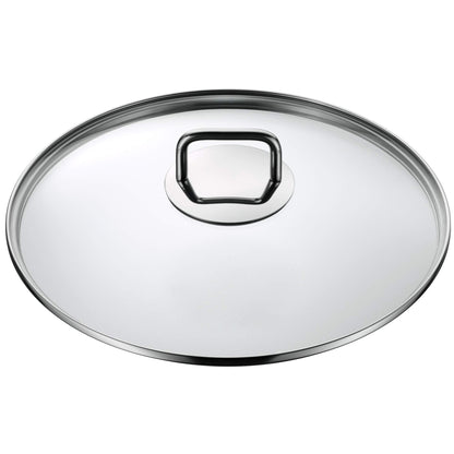 WMF 28cm high-sided frying pan, induction roaster, covered stew pot 5.0L, induction pan, Cromargan coated stainless steel, oven-safe, non-stick coated, high rim.