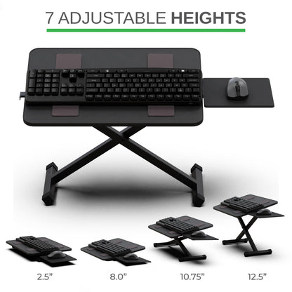 KT3 Ergonomic Keyboard and Mouse Stand (height adjustable and negative tilt) Sit Stand Up Riser on Desk Platform to elevate keyboards for standing above the desk
