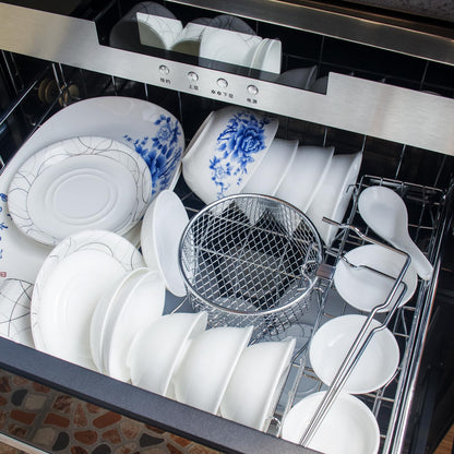 Augosma Mini Deep Fryer With Oil | 850-950W | Capacity: 1 liter | Viewing window | Stainless steel frying basket | Adjustable temperature | Heat insulated | Non-slip rubber feet | White