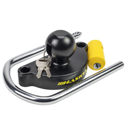 HASKYY trailer lock trailer balllock theft protection trailer security towing lock high-performance steel aluminum alloy base caravan protection