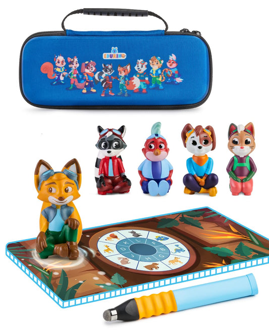 Edurino Bundle | 5 exciting learning games | Ages 4-8 | Reading & Writing, Numbers, First English, Logical Thinking, Creativity including pen & pencil case