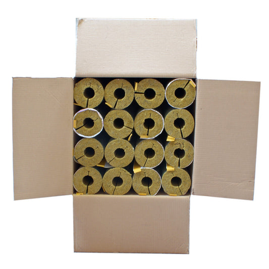 Austroflex 20m stone wool pipe shell with aluminum facing 28mm x 30mm pipe insulation