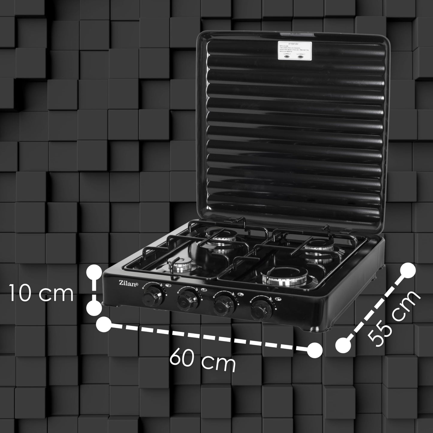 4-burner gas stove | camping cooker | stove | 30/50 mbar | propane gas | cooktop | gas stove | camping cooker