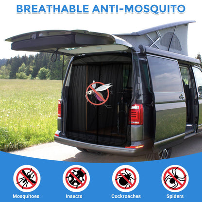 Opaltool Car Insect Net for Ford Transit Custom & Campervans, Magnetic Tailgate Rear Door Insect Screens with 4-Sided Magnets for Camping Privacy Protection.