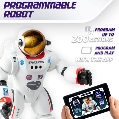 Xtrem Bots - Charlie the Astronaut | Robot Kids | Robot Toys | Programmable with up to 200 actions | Music from space | Toy for boys age 5+ | Gift for 5-year-old boy