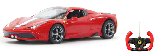 JAMARA 405066 - Ferrari 458 Speciale A 1:14 27MHz Convertible remote controlled - officially licensed, approx. 1 hour drive time at 11 km/h, LED lights, perfectly replicated details, detailed interior.
