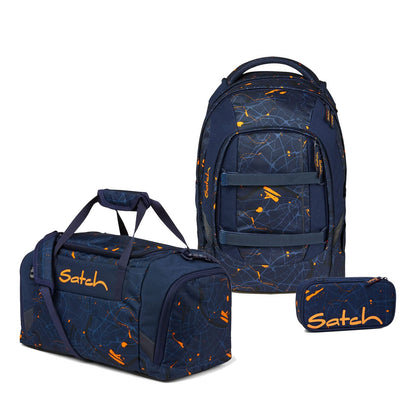 Satch Pack school backpack set 3 pieces with sports bag and pencil case (Urban Journey)