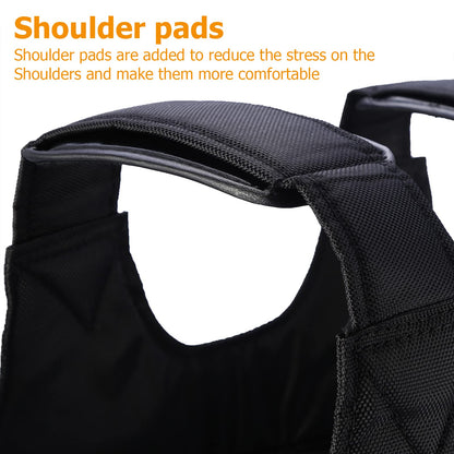 Weighted vest, 50kg training vest, running vest, adjustable weight vest, running jacket. Empty weight vest, heavy sand jacket for strength training, weight loss fitness training vest.