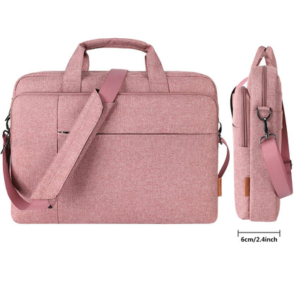 DOMISO 17 inch Laptop Bag Briefcase Shoulder Bag Business Waterproof Notebook Bag for 17-17.3" Notebook/Dell Inspiron/Lenovo IdeaPad/HP Envy/MSI GS73VR Stealth Pro/ASUS ROG, Pink