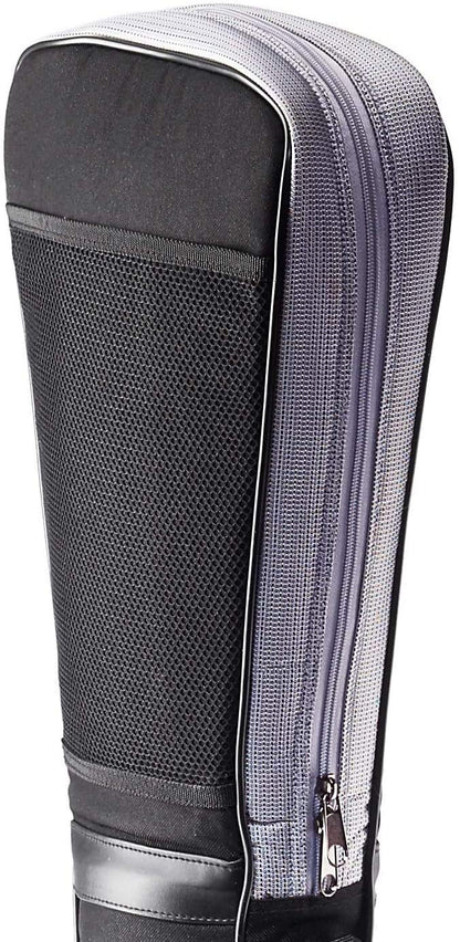 Golf bag/Pencil bag/Travel bag/Range bag/Pistol bag/Carry bag with integrated protective cover and exterior pocket in color: black - silver