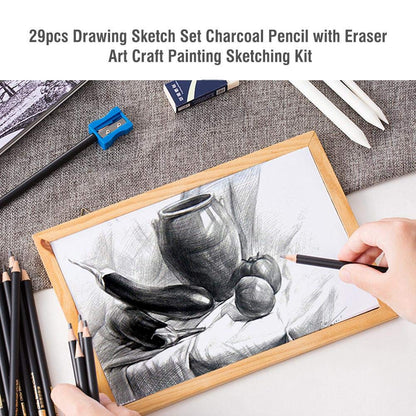 Hztyyier 29Pcs Drawing Set Professional, Sketching Pencils Set, Drawing Pencils, Sketching Set with a Storage Case for Beginner Artists
