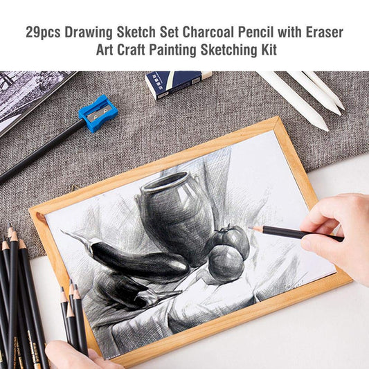 Hztyyier 29Pcs Drawing Set Professional, Sketching Pencils Set, Drawing Pencils, Sketching Set with a Storage Case for Beginner Artists
