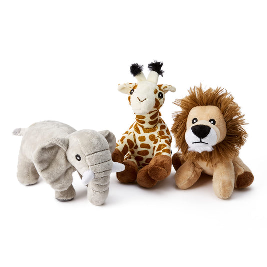 Zappi Co Kids Cuddly Plush Toy - Perfect cuddly playmates for children's birthdays and special occasions (12-15cm) (Elephant + Giraffe + Lion)
