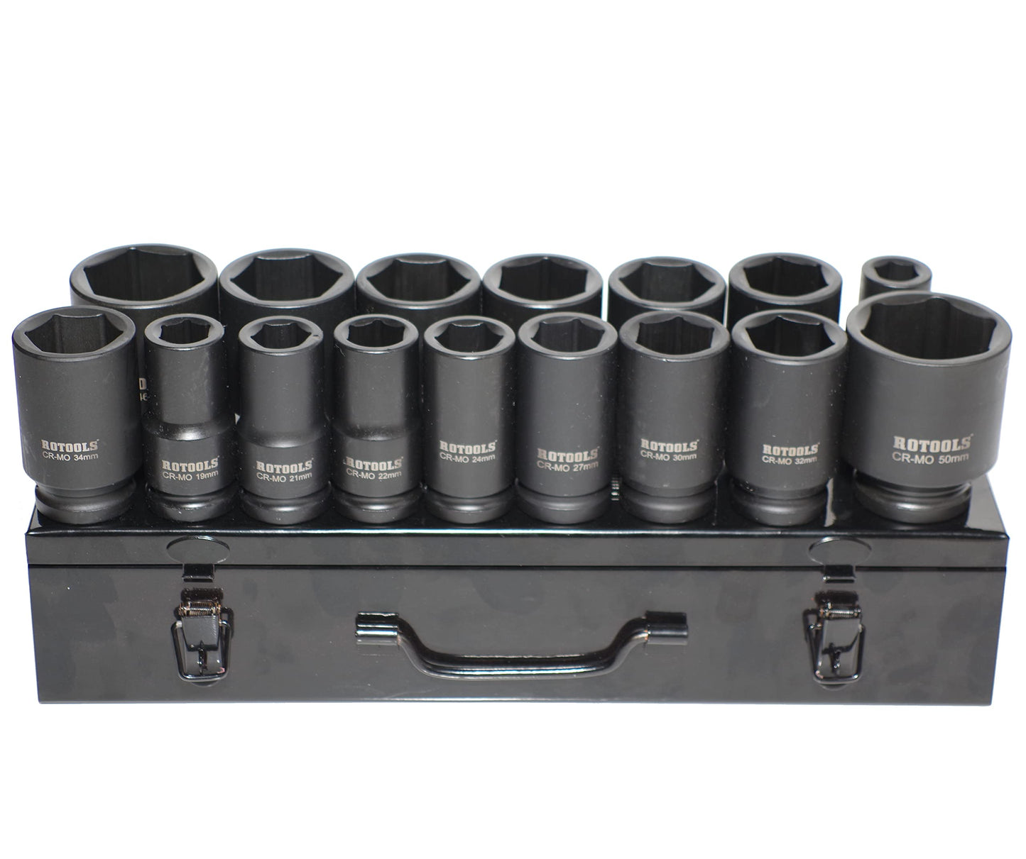 ROTOOLS impact wrench sockets socket set 17-50mm truck impact socket set 3/4" inch chrome molybdenum steel