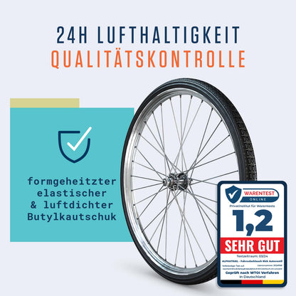 Alphatrail bike tube Rick 28 inch AV auto valve 2X set with mobility guarantee | Compatible with bike tires Schwalbe, Continental, Conti, Michelin, Kenda & Maxxis.