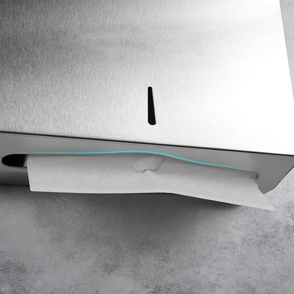 NiceMe paper towel dispenser, stainless steel towel dispenser lockable, wall-mounted tissue dispenser, suitable for Z-fold paper towels, accommodates 250-400 sheets.