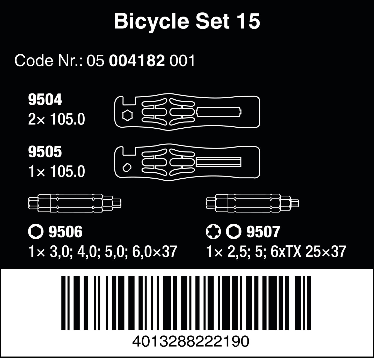 Wera 05004182001 Bicycle Set 15, tire lever set, 5 pieces