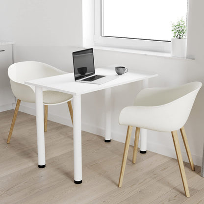 AKKE 60x40 | Dining table - White legged table - Kitchen table - Office table | White
