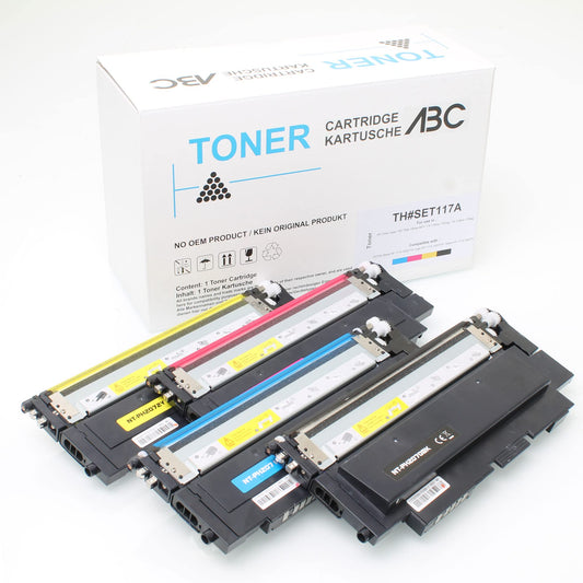 ABC Compatible Set 4X Toner for HP 117A W2070A - W2073A for HP Color Laser 150 150a 150nw MFP 178 178nw 178nwg 179 179fnw 179fwg