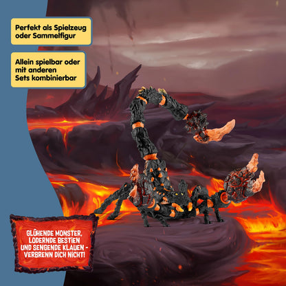 SCHLEICH ELDRADOR Creatures | Lava Scorpion 70142 | ELDRADOR Monster figure with movable pincers and stinger | great gift for girls and boys | ages 7+ | 21 x 14 x 14 cm