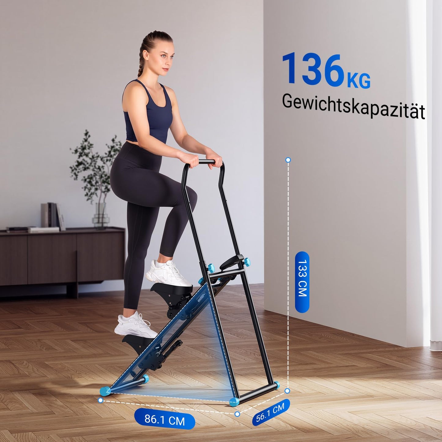 MERACH 2025 New Stair Stepper for Home Gym Exercise, Vertical Climber Machine for Full Body Workout, Compact Folding Cardio Exercise Climber with extended step range, adjustable handlebars & pedals.
