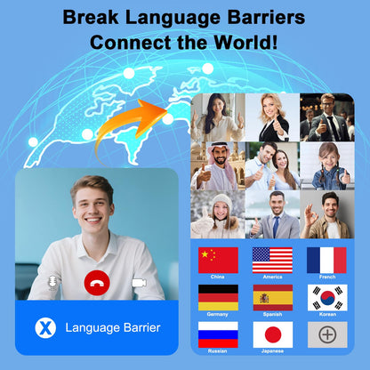 AI translator Headphones, Translation Headphones & BT5.4, 164 languages Headphone Translator in real time, Bluetooth headphones, Connect and make use of the sturdy, IPX7 (Black 01)