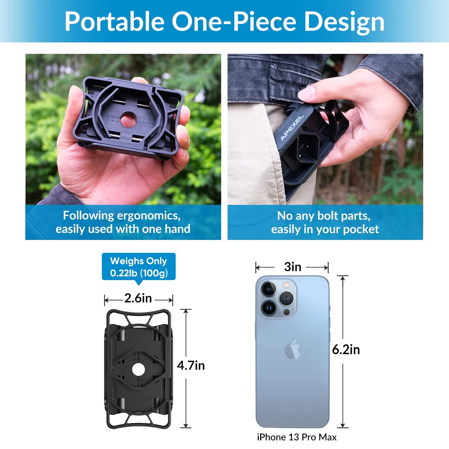 APEXEL Universal Smartphone Scope Adapter, Compatible with Binoculars Monoculars, Scopes, and Microscopes. Telescope Holder Adapter Easy to Use, Suitable for All Smartphones.