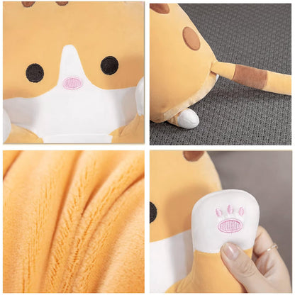 Bobomon Cat Plush Toy, Cat Long Pillow, Giant XXL Kawaii Plush Cat, Cute Side Sleeper Pillow, Cat Plushie (Yellow, 130cm)