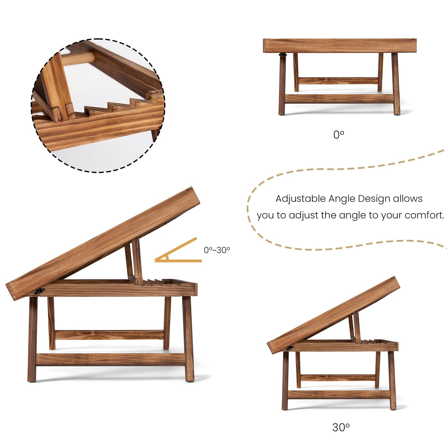 Tektalk Puzzle Table with LED light, wooden puzzle board with 5 adjustable angles, puzzle table with foldable legs and cover for puzzle storage, fits up to 1000 puzzle pieces.