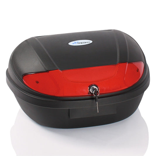 TRESKO XXL Motorcycle Top Case - fits 2 helmets, 48L universal top case for scooters, motorcycles, mopeds & quads