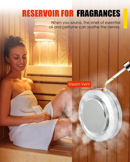 CGOLDENWALL 3 KW Household Sauna Steam Generator 220 V, perfect for sauna/shower/bathroom/spa, with automatic drainage, LED digital controller 35-55℃, for 1.5-3 m3 room heating.
