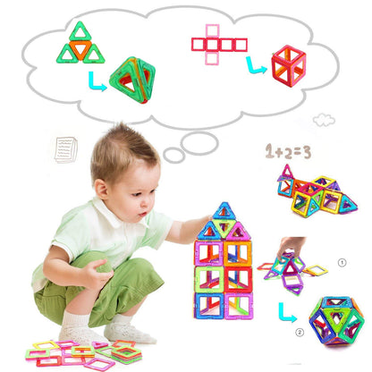 CONDIS Magnetic Building Blocks 42 Pieces, Magnetic STEM Building Set, creative educational toy for Montessori preschool learning for boys and girls aged 3 years and up.