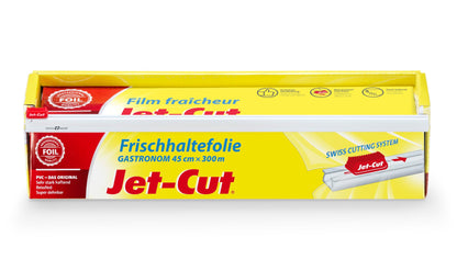 Jet-Cut cling film for cutting, gastronomy 45cm x 300m - extra wide, PVC transparent, 1 piece