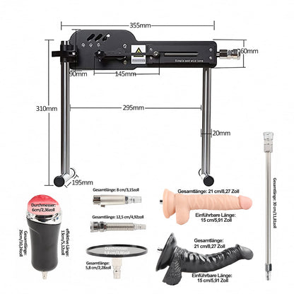 FREDORCH Big Dildo Sex Machine, VAC-U-Lock interface, Love Machine for men, women, and couples, Silent Metal Sex Machine (FOR WOMEN)...
