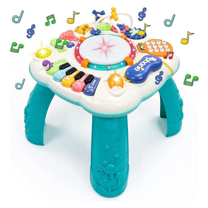 Toy From 1 Year - Baby Toy 6 in 1 Play Table Children's Toy from 1 2 Years 9 Months Easter Gifts Easter Gifts from 1 Year Children Girls Boys Game Baby DJ Console Musical Toy